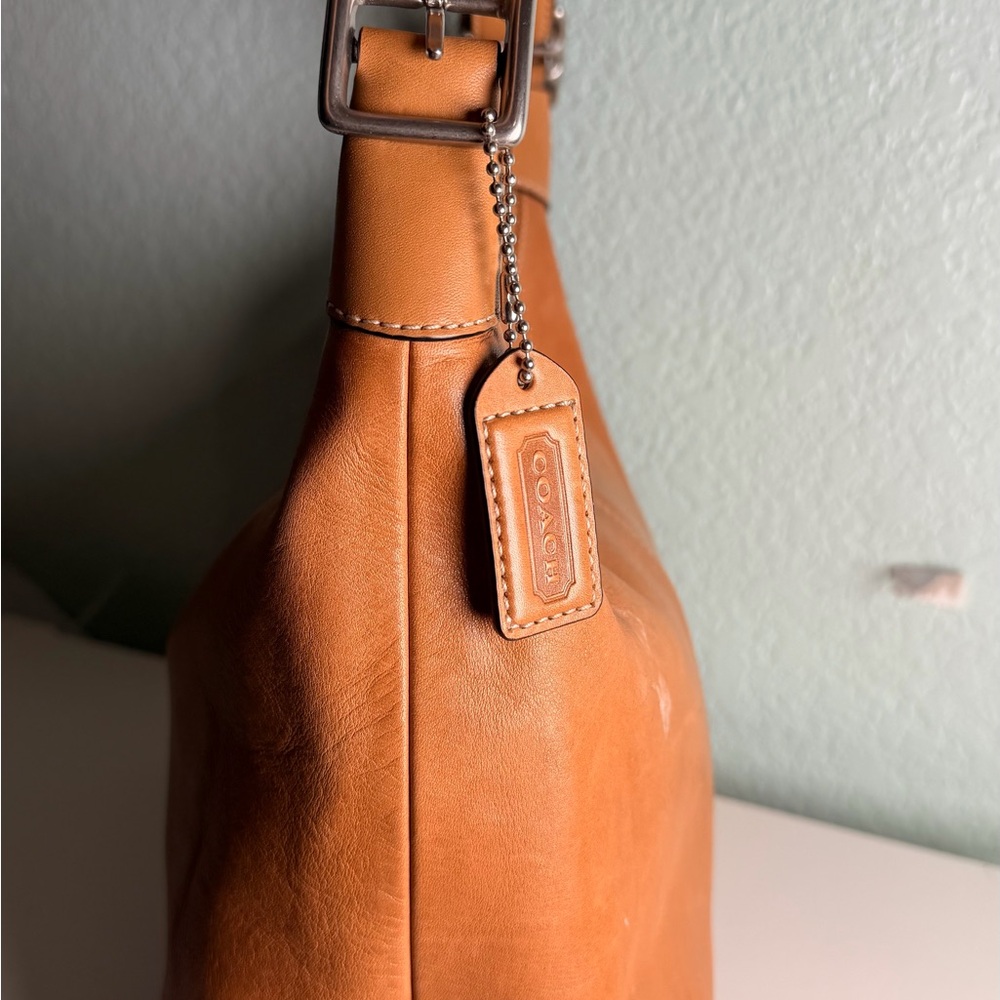 Coach Vintage Hobo Legacy Tan Leather Crossbody Handbag 9566 Shoulder Bag Y2K - Picture 8 of 12